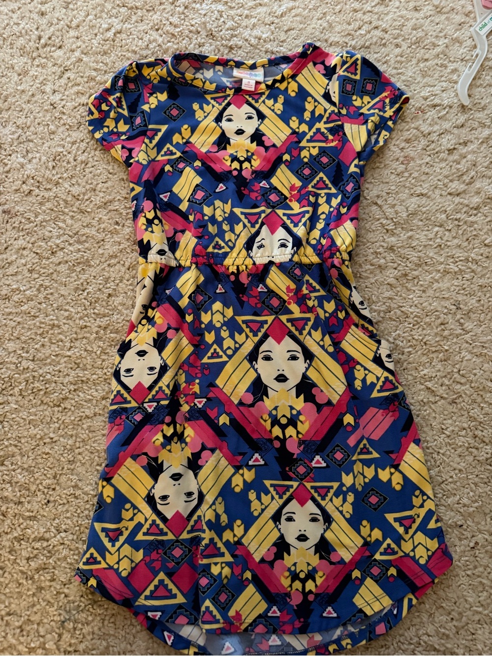 LuLaRoe Kids Dress Pocohontas print